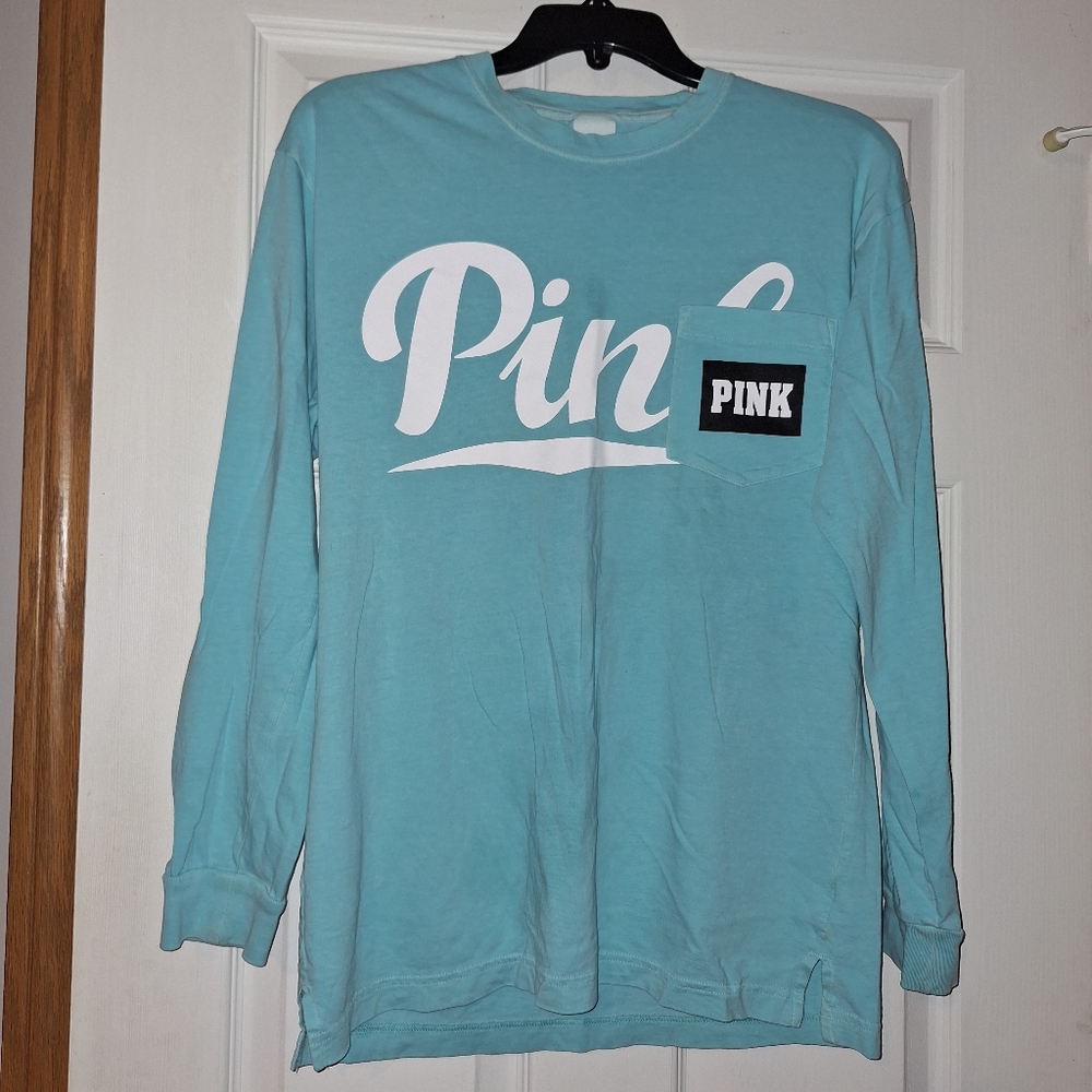 Victoria's Secret PINK Long Sleeve Shirt - Teal